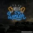 thumbnail image 3 of Glowneon Hello Winter Neon Sign, Hello Winter Led Sign, Custom Snowman Neon Light, 3 of 4