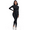Black, variant on Women’s One-Piece Jumpsuit Full-Length Long Sleeve Zip Front Slim Fit Stretchy Active Bodysuit Yoga Workout Gym Training Athleisure Lounge Wear Soft Lightweight Trendy Essentials