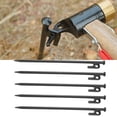 thumbnail image 1 of Tents Stakes, Steel Coated Zinc Sturdy Durable Canopy Stakes Multi Function 5 Pieces  for Tents 20cm,30cm,40cm, 1 of 7