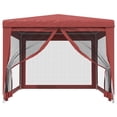 thumbnail image 3 of Carevas Party Tent with 4 Mesh Sidewalls Red 9.8'x13.1' HDPE, 3 of 7