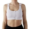 thumbnail image 4 of heart&core Shirl Bra, Post-Surgery, Racerback Zip Bra, White, SQ, 4XL, 1 Ct, 4 of 11