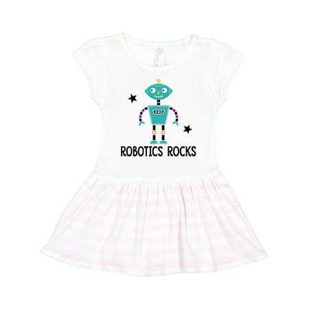 

Inktastic Robotics Rocks Funny Robot Gift Toddler Girl Dress