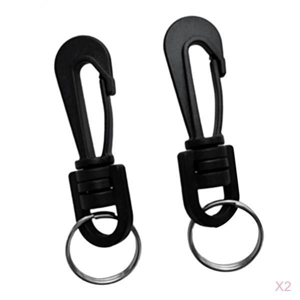 Gancho Giratorio De Resorte De Plástico Sunnimix 4Pc Gancho de seguridad giratorio Negro
