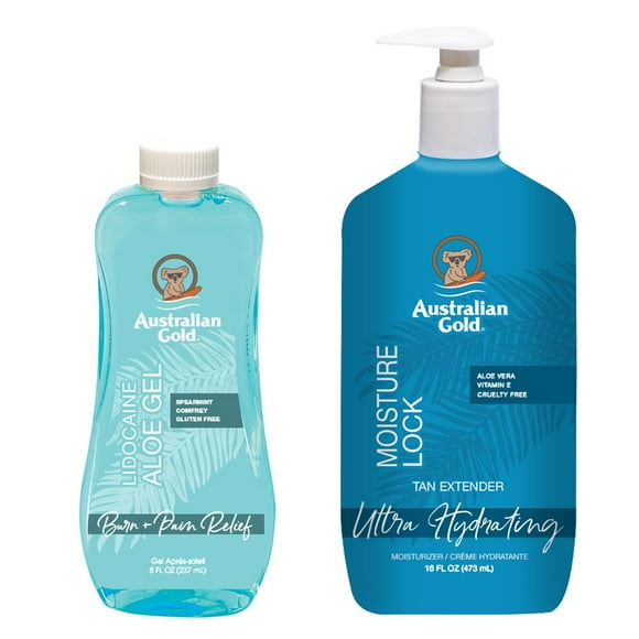 Gel y loción congelantes de aloe vera Aftersun Bundle Australian Gold