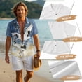 thumbnail image 6 of FOR U DESIGNS Crane Flower Print Couples Matching Outfits His and Hers Matching Set Linen-Look Women Sleeveless Dress with Pocket or Men Casual Shirt, 6 of 7