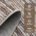 thumbnail image 5 of Large Washable Rugs 9x12 Modern Abstract Accent Carpet Non-Slip Backing Non-Shedding Contemporary Floor Cover Striped Transitional Mat OfficeBrown, 5 of 8