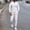 White, variant on Babysbule Men's Sports Pants Sets Solid Sports Leisure Suit Men's Fitness Running Two-piece Set