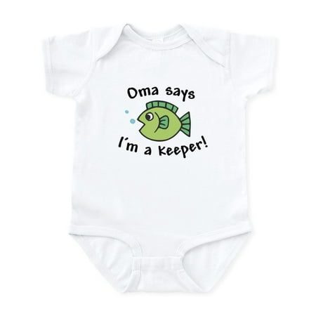 

CafePress - Oma Says I m A Keeper Infant Bodysuit - Baby Light Bodysuit Size Newborn - 24 Months