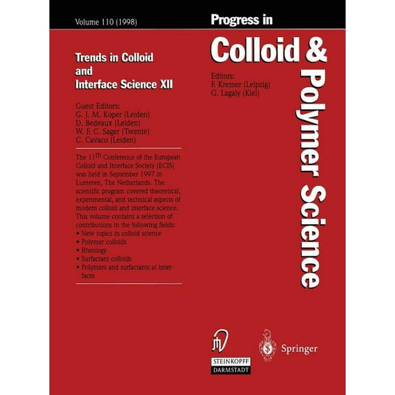 Progress in Colloid and Polymer Science Trends in Colloid and Interface Science XII, Book 110, (Paperback)