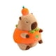 thumbnail image 3 of Sofá único de capibara de peluche transformable de 11,81 pulgadas para sala de estar Figura de capibara suave caqui, 3 of 7