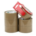 thumbnail image 3 of BOMEI PACK Heavy Duty Brown Packing Tape 6 Pack with Free Dispenser,1.88 Inch x 55 Yards,Brown Tape Refills for Industrial Shipping Box Packaging Tape for Moving, Office & Storage,Tan Color Tape, 3 of 7