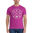 thumbnail image 3 of Pacific North West Mountain Men'S Basic Short Sleeve T-Shirt Fuchusia X-Large, 3 of 5