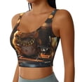thumbnail image 2 of Fotbe Hip-Hop Guinea Pig. Sujetador Deportivo Largo sin Aros para Mujer con Almohadillas y Soporte Medio, Transpirable y Absorbente, Camiseta Tipo Chaleco o Tank Top-Medium, 2 of 8