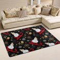 thumbnail image 2 of SKYSONIC Xmas Snowman Sleigh Non-Slip Area Rug, Winter Christmas Floor Carpet Comfort Floor Mats Decor for Indoor Front Porch Living Room Bedroom Kitchen, 36"x24", 2 of 5
