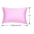 thumbnail image 6 of PiccoCasa 4Pcs  Silky Satin Pillowcases Zippered Pillow Covers Non-Standard Pink, 6 of 7