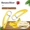 thumbnail image 2 of 3 pack Banana Slicer Tool for Kids | Safer Than Knife Stainless Steel Cutter for Cereal, Oatmeal & Dehydrator Chips | Uniform Slices for Healthy Snacks | Dishwasher Safe Kitchen Gadget, 2 of 5
