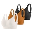 thumbnail image 1 of Brasier conjunto de 3 Piezas de Sujetador Deportivo sin Costuras y Cómodo para Mujer, con Soporte Ajustable, para Uso En Casa, Ocio y Entrenamiento Durante Toda La Temporada. Grande, 1 of 5
