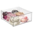 thumbnail image 7 of mDesign Plastic Stacking Closet Storage Organizer Bin with Pull Drawer, Clear, 7 of 7