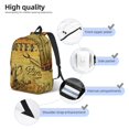 thumbnail image 4 of Naloa Coffee Vintage Canvas Backpack for Men Women Rucksack Casual Travel Daypack College Tote Satchel Bookbag for Teens-Medium, 4 of 7