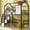 Black, variant on Twin Metal Loft Bed with Roof Design and a Storage Box, Metal Loft Bed Frame with Stairs & Safety Guardrail, Versatile High Loft Bed with Space Saving Design for Teens Adults