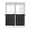 Black, variant on White Half Window Curtains 24 Inches Long, Farmhouse Burlap Solid White Color Modern Linen Texture Window Treatment Curtain Drapes, Short Curtains Tiers for Kitchen Over Sink, 27.5"x24", 2 Panels