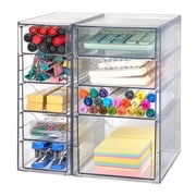 Sindcom Acrylic Organizer with 9 Drawers,Clear Storage Drawers,Organizer Bins for Makeup,Cosmetics,Beauty Supplies