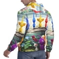 thumbnail image 4 of Lsque Pikmin Pattern Casual Men's Hoodie,Hooded Sweatshirt with Kangaroo Pocket,Pullover Hoodie-4X-Large, 4 of 8
