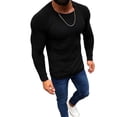 thumbnail image 2 of Suéter europeo y americano de otoño e invierno, suéter ajustado de manga larga con cuello redondo y cuello alto, ropa de hombre, 2 of 5