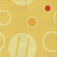 thumbnail image 1 of Ahgly Company Machine Washable Indoor Square Transitional Bold Yellow Area Rugs, 8' Square, 1 of 7