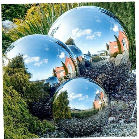 Stainless Steel Gazing Ball Mirror Polished Hollow Seamless Globe Reflective Garden Sphere 6 Pcs Canada Stainless Steel Gazing Ball Mirror, Mirror Gazing Ball Canada