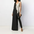 thumbnail image 3 of CAROOTU Combinaisons pour Femmes Mode Design Asymétrique Col en V Profond Taille Haute Robe de Nuit Slim, 3 of 7