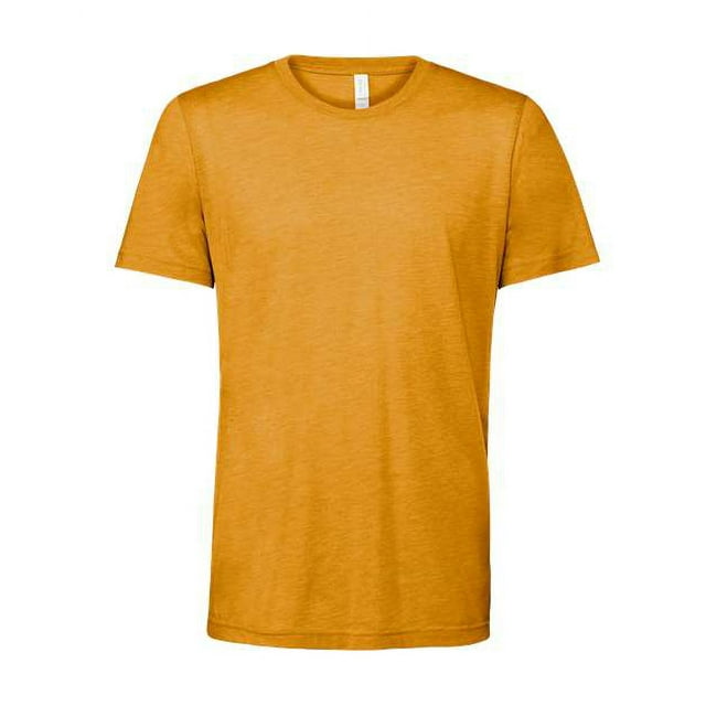 BELLA+CANVAS T-Shirt Unisexe Col Rond Triblend Manches Courtes, TG, Moutarde Triblend