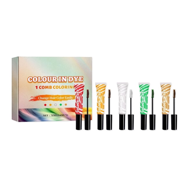 Kit de tintes temporales para el cabello, desarrollo de color duradero, color de cabello saludable, tintes para el cabello multiglamour, trajes de Halloween de color temporal