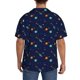 thumbnail image 3 of Balery Space Galaxy Camisa Casual de Manga Corta con Botones para Hombre, Texturizada, Estilo Cubano, para Playa, Verano-X-Large, 3 of 5