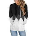 thumbnail image 2 of Ounisa Women's 2025 Fall Long Sleeve Hoodie Gradient Pullover Sweatshirt Lightweight Casual Tops Blouse, 2 of 5
