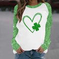 thumbnail image 1 of Qiopertar Mode Femmes Imprimé Col Rond Pull Tops Manches Longues Blouse Confortable Chandail en Molleton Offres de la Semaine Liquidation Moins de 5$ jusqu'à 90 % de Réduction, 1 of 4
