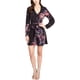 thumbnail image 1 of Rachel Roy Vestido cruzado floral de manga larga para mujer, Negro, 8, 1 of 1