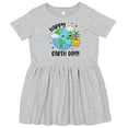 thumbnail image 3 of Inktastic Happy Earth Day Cute Smiling Planet Earth with Tree Girls Toddler Dress, 3 of 5