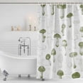 thumbnail image 3 of Sage Green Mushroom Shower Curtain, Waterproof Shower Curtains for Bathroom, Vintage Botanical Autumn Farmhouse Washable Fabric Bathtub Curtain Set Bath Decor with 12 Hooks Stall 36"x72", 3 of 8