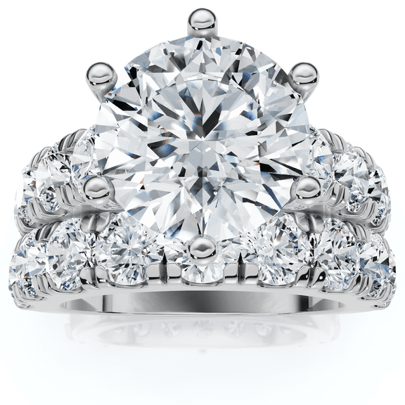 Pompeii VS 6 1/2Ct Diamond Engagement Wedding Ring Set in 10k Yellow Gold Lab Grown