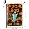 thumbnail image 5 of Halloween Welcome Garden Flag 12x18 Inch Double Sided Ghost Boo Welcome Flags Pumpkin Sign Spooky Tree Small Flag Yard Banner for Halloween Outdoor Decoration, 5 of 5