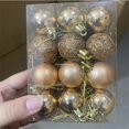 thumbnail image 5 of 24 bolas de Navidad de plástico para árbol de Navidad, doradas, rojas y rosas, decoración colgante para Navidad 2025, 5 of 5