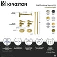 thumbnail image 4 of Kingston Brass CC53303DLLKB40 Trimscape Modern Plumbing Sink Trim Kit with Bottle Trap in Antique Brass, 4 of 5