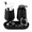 3Pcs - Matte Black - Liquid Pump - Chubby - Striped, variant on BosilunLife 3 Pack Matte Black Ceramic Soap Dispenser Set, Refillable Hand Soap and Lotion Pumps for Bathroom Vanity Countertop
