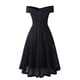 thumbnail image 5 of Moda mujer cuello en V sólido Vintage elegante Midi noche cremallera vestido sin mangas Fridja  hjkh5423, 5 of 7