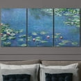 thumbnail image 2 of wall26 3 Panel Canvas Wall Art - Water Lilies, 1906 by Claude Monet - Giclee Print Gallery Wrap Modern Home Art Ready to Hang - 24"x36" x 3 Panels, 2 of 3