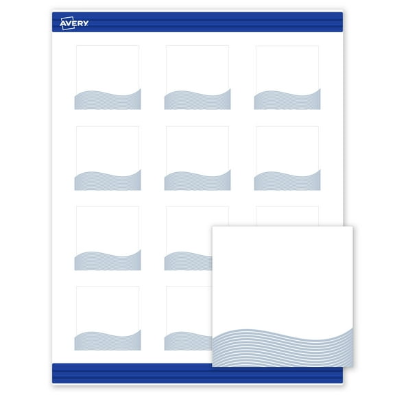 Avery Square Business Cards, Colorful Design, 2" x 2", 120 Total