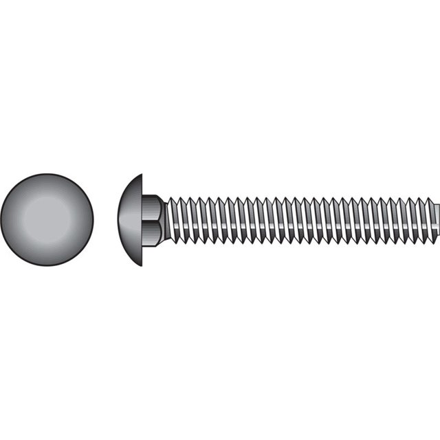 Carriage Bolt, Zinc-Plated Steel, 3/8-16 x 2-1/2 In., 50-Pk. - 240162