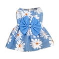 thumbnail image 1 of Floral Pet Dress - Polyester Fabric, Adjustable Snap Buttons, Breathable Mesh, Leash Attachment, Suitable for Small Dogs & Cats, 1 of 5