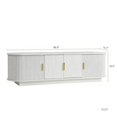 thumbnail image 4 of SESSLIFE 67" Fluted TV Stand for TVs up to 75", Modern Entertainment Center with Storage Cabinet and Sliding Tambour Doors, Curved Media Console for Living Room, White, 4 of 8
